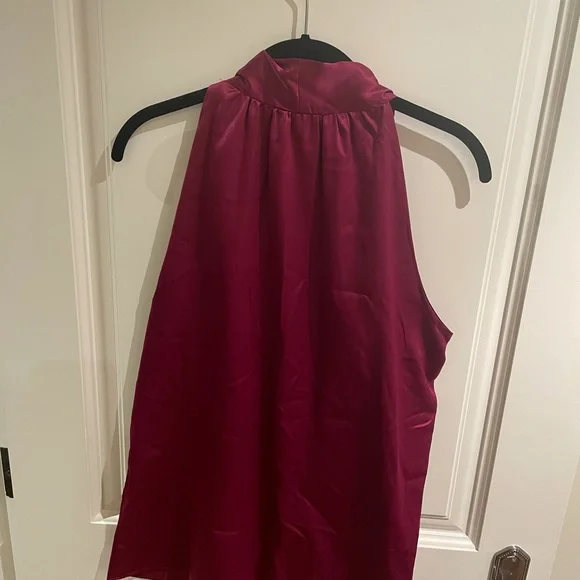 Banana Republic Raspberry Tie-Neck Shell Blouse - Picture 4 of 4